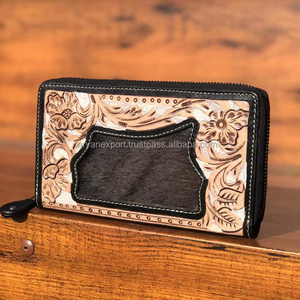 คลัทช์หนังแท้สำหรับผู้หญิง, กระเป๋าคลัทช์หนังวัวสไตล์ตะวันตกสำหรับงานแกะสลัก - Product Image 4