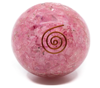 Boule d'orgonite en quartz rose, boules de pierres naturelles, puces d'orgonite, puces de guérison énergétique, boule de sphère en vrac pour la décoration de la maison