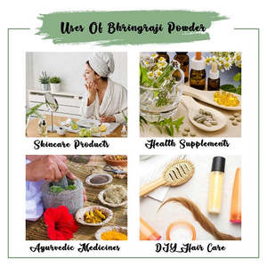 Polvo de Bhringraj para el Crecimiento y Reparación del Cabello, Tratamiento Herbal para el Cuidado del Cabello con Aceite de Árbol de Té, Aceite Natural Fragante para el Cuero Cabelludo - Product Image 6