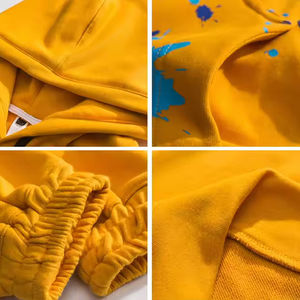 Sweats à capuche personnalisés à impression bouffante de couleur tissu doux à séchage rapide dernière conception pour la vente en ligne de la saison d'automne - Product Image 6