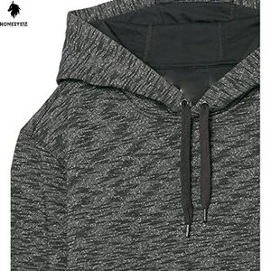 Pull à capuche personnalisé pour hommes, poids léger 100% coton, tissu éponge en polyester, haute qualité, décontracté, motif solide en relief - Product Image 5