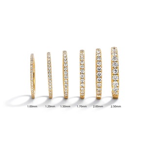 Bague éternelle pavée de diamants de laboratoire taille ronde vintage 0,08 ct E VVS, en or massif 14 carats, cadeau pour occasion spéciale - Product Image 6