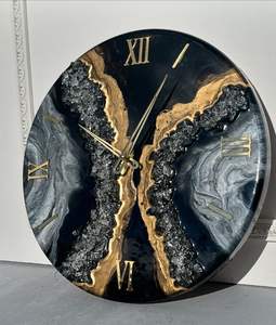 Horloge murale en résine époxy MIMIC résine époxy salon meilleur qulatiye meubles décor à la maison horloge murale personnalisée meilleur - Product Image 4