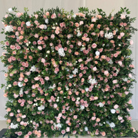 Mur de fleurs en toile de fond, mur de verdure enroulable, soie faite à la main, décoration personnalisée du Nouvel An chinois