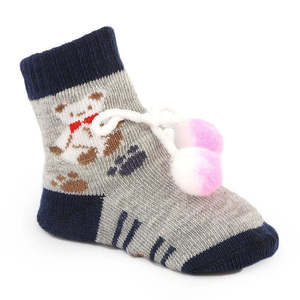 Newborn <b>Booties</b> - Navy Blue - Product Image 1