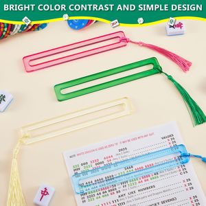 Set di 4 Lettori di Linee Mahjong in Acrilico Luminoso, Spessore Maggiorato per Principianti, Strategia e Partite - Product Image 3