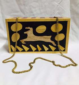 100% fabriqués à la main concepteur dames résine pochette sacoches cristal motif Satin doublure chaîne sangle rabat fermeture confortable - Product Image 1