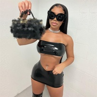 2024 été Sexy sans bretelles Crop bas Fanny Pack hanche jupe costume femmes robe