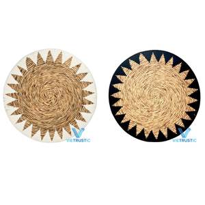 Plateau mural décoratif de style Art déco Vietrustic en jacinthe d'eau et coton mélangé pour la décoration de la chambre à coucher, cadeau d'anniversaire - Product Image 2