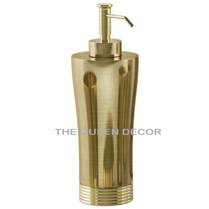 Distributeur de savon de salle de bain métallique poli or brillant Qualité de luxe Unique Nouveau style Distributeur de savon de grande taille pour la maison et l'hôtel - Product Image 6