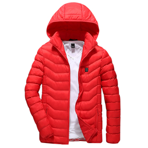 <b>Men</b> Winter Puffer <b>Jacket</b> Stand Front Breathable Eco-Friendly Polyester Waterproof Hooded Full Zip Lightweight High Street - Product Image 6
