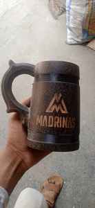 Tasses à corne en bois sur mesure avec impression de logo disponibles en taille 500 ML adaptées aux magasins d'approvisionnement viking. - Product Image 5