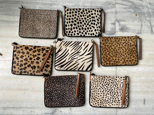 Nuevos bolsos de cuero de vaca con estampado de animales de cuero auténtico de alta calidad 100% de cuero de vaca, monederos versátiles de gran capacidad - Product Image 6