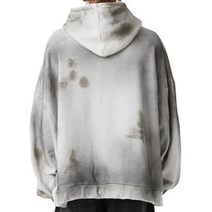 2025 Vintage Rips et Distressing Acide Lavé Baggy Hoodies Surdimensionné 100% Coton Pull Terry Acide Lavé Hoodies Pour Unisexe - Product Image 3