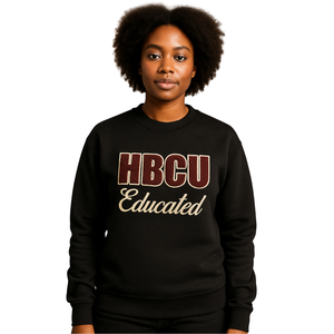 Sweat-shirt à manches raglan en chenille brodée pour femmes, éducation HBCU, sororité grecque Delta Divine Nine, mode universitaire - Product Image 1