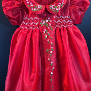 Robe brodée à la main en lin doux pour bébé fille Style décontracté pour le premier anniversaire des tout-petits OEM Made in Vietnam - Product Image 3