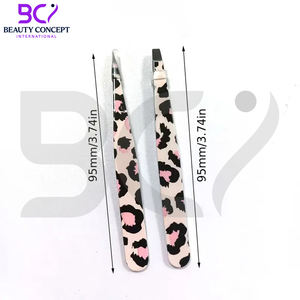 แหนบถอนขนคิ้วลายเสือดาว คุณภาพสูง ผลิตจากสแตนเลส น้ำหนักเบา เป็นมิตรกับสิ่งแวดล้อม ใช้สำหรับกำจัดขนบนใบหน้าอย่างแม่นยำ - Product Image 5