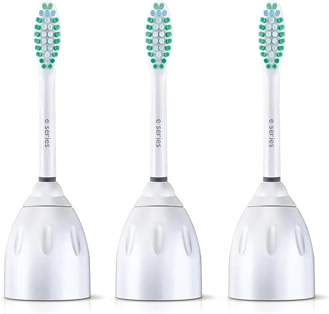Philips Sonicare Genuine E-Series Replacement Toothbrush Heads, 3 Brush Heads, White, HX7023/64