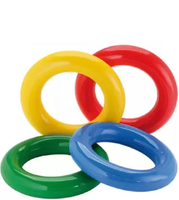 Set Cincin Lempar PVC Lunak, Ringan, Tahan Air, Tahan Lama, Portabel, Berbentuk Berbeda, Berbagai Warna, Permainan Lempar Cincin