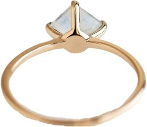 Bague pour femme pierre de lune arc-en-ciel naturelle pierre précieuse juin pierre de naissance anniversaire minuscule bijoux faits à la main 925 bague en argent Sterling - Product Image 4