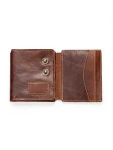 Portefeuille en cuir de buffle pleine fleur de qualité supérieure Rivets robustes Organisateur multi-fentes Durable et élégant - Product Image 5