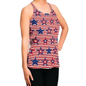 Débardeur pour femme personnalisé avec imprimé sur le devant, respirant, séchage rapide, style urbain, pour la course, la gym et le sport - Vente en gros 100% Polyester - Product Image 4