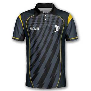 Breathable Sublimation Bowling Jersey Custom Printed Team <b>Shirts</b> Wholesale <b>Moisture</b> <b>Wicking</b> Quick Dry Polyester Apparel - Product Image 4