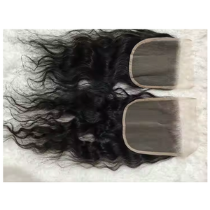 Frontal de cierre transparente de aspecto natural con cabello humano virgen diseñado para imitar el cuero cabelludo y proporcionar una línea capilar sin defectos - Product Image 1