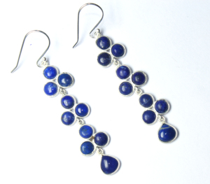 Pendientes colgantes de plata de ley 925 con ajuste de bisel fino turquesa natural piedras preciosas semipreciosas - Product Image 5