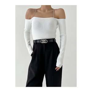 Ceinture pour femme avec boucle intégrée pour pantalons, vestes, robes et chemises - Noir-Argent - Product Image 5