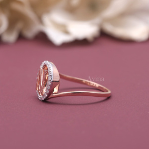 Anillo con Letra Inicial N de Diamante Redondo Cultivado en Laboratorio con Certificado IGI, Oro Rosa/Blanco y Amarillo de 18K, Anillo de Diamante con Letra del Alfabeto Personalizado - Product Image 2