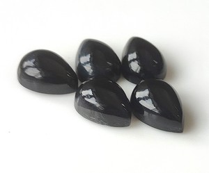 3x5mm-8x12mm อัญมณีทรงหลังแบนแบบหลวมทำด้วยมือทำจากลูกแพร์โอนิกซ์สีดำธรรมชาติ - Product Image 6