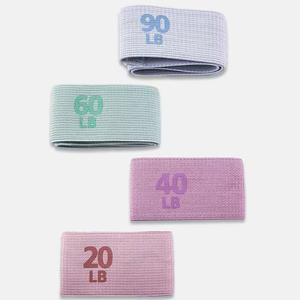 Sangle de yoga, bande d'exercice de résistance en tissu polyester, bande d'entraînement de force de 20 à 90 livres - Product Image 1