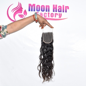 Nouveau Design Unique Fermeture 4*4 Ondulés Couleur Naturelle Noir Cheveux Indiens Boucles Rebondissantes pour un Usage Quotidien Humain Disponible pour le Prix d'Exportation - Product Image 2