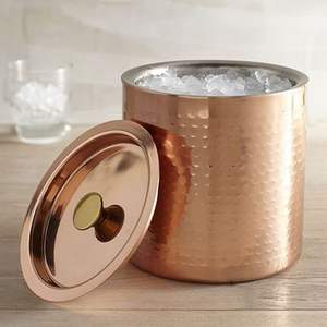 Asequible pero lujoso cubo de hielo de cobre con encanto vintage, perfecto para regalos de inauguración de la casa o uso personal - Product Image 3