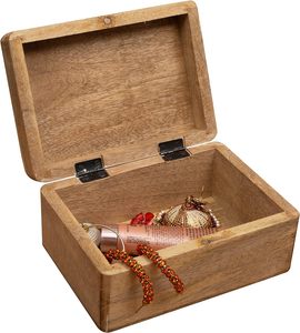 Handmade & Handcrafted Wooden Jewelry Box Storage Organizer, Wooden <b>Treasure</b> Vintage Style Wood Decorative Nesting <b>Boxes</b> - Product Image 4