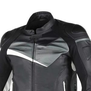 Blouson de moto en cuir, blouson de moto de nouvelle conception, blouson de moto à manches longues, vêtements de course automobile - Product Image 4