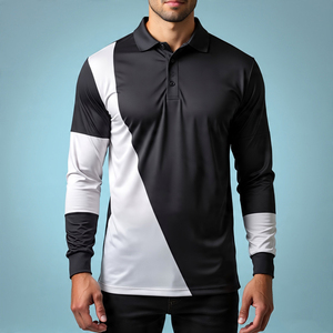 Polo de sublimación de manga larga para hombre, ropa de calle, Polo de moda para hombre, ropa de Fitness para correr, Polo estampado para hombre - Product Image 4