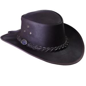 Toda la tasa de venta de calidad superior de cuero de ante genuino sombrero de copa corto 2024 sombrero de vaquero de cuero para adultos - Product Image 2