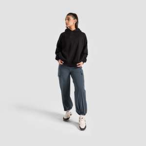 Pantalones Cargo de Cintura Alta para Mujer, Flexibles, Transpirables, de Lona, Talla XL, Ajustables, para Entrenamiento, Estilo Casual, Disponibles en Gris - Product Image 4