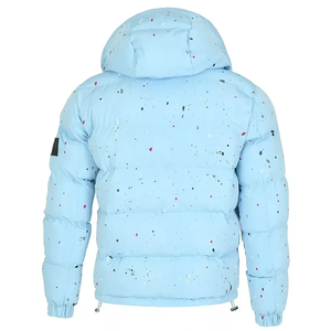 Vente chaude bleu hommes bulle doudoune haute qualité hiver surdimensionné détachable à capuche concepteur gonflé veste - Product Image 4
