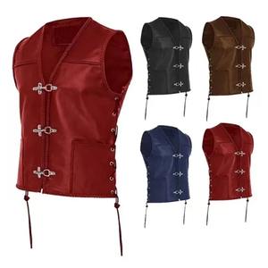 Chaleco de Cuero Casual para Hombre, Nuevo Diseño, Transpirable, de Secado Rápido, para Motocicleta, Invierno, Alta Calidad, Gran Venta - Product Image 6