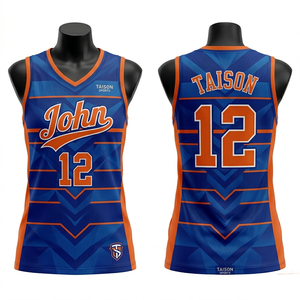 เสื้อบาสเก็ตบอลหญิง ผ้าโพลีเอสเตอร์ตาข่าย 180 GSM สีแดงทอง แผงข้างระบายอากาศได้ดี พิมพ์โลโก้แบบซับลิเมชั่นตามสั่ง - Product Image 4