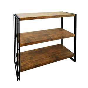 ชั้นวางของไม้3ชั้นสีขาว3ชั้นชั้นชั้นวางแผงโลหะ - Product Image 5