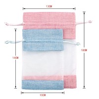 Pochettes à bijoux en toile de jute avec cordon de serrage et fenêtre transparente, sacs cadeaux multi-usages pour Noël, mariage, cosmétiques, collations, faveurs de fête