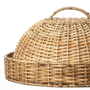 Cubierta de almacenamiento de alimentos de bambú tejida a mano patrones coloridos fabricante de Vietnam para uso en la cocina de la cena - Product Image 3