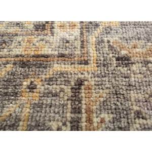 พรมขนสัตว์ถักมือ Erbe AKWL-1379 สีเทาและดำ ลายเหรียญ รูปทรงสี่เหลี่ยมผืนผ้า สไตล์คิลิม สำหรับบ้านและทางเดิน - Product Image 3