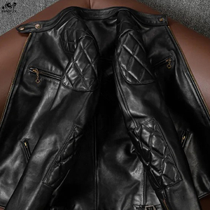 Chaqueta de Motociclista de Cuero y Lona Personalizada de Alta Calidad Más Popular, con Logotipo Frontal, Hecha en Pakistán - Product Image 2