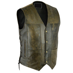 Direct Factory Supply Gilet en cuir léger en toile pour hommes Top Tendance Vêtements d'extérieur d'hiver Bonne vente! - Product Image 3