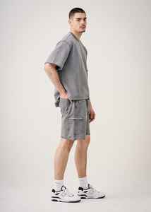 Exquisite New Fashion Cotton Polyester Casual Fitness Wear for Men featuring a cargo-style <b>shorts</b> set with customizable pockets - Product Image 2